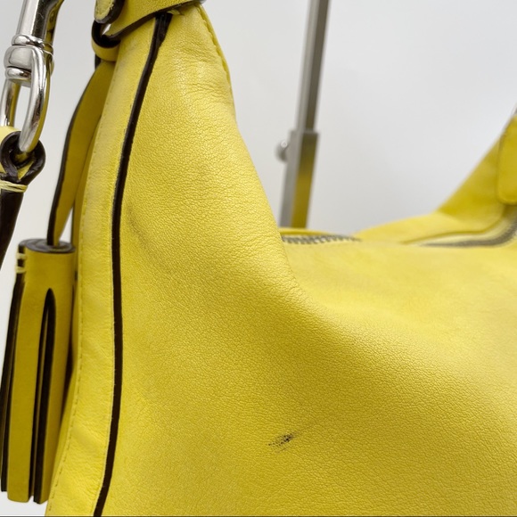 Coach Legacy Courtney Slim Convertible 22831 Yellow Leather Hobo Bag - Picture 8 of 16